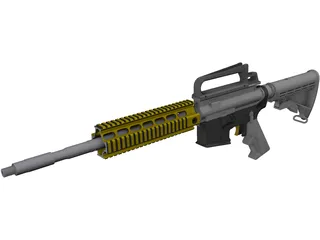 AR-15 Rifle 3D Model