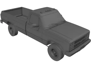 Chevrolet K20 Pickup (1987) 3D Model