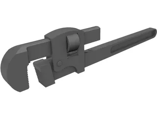 Pipe Wrench 3D Model