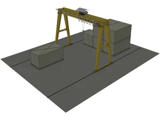 Port Crane 3D Model