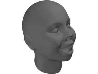 Baby Head 3D Model