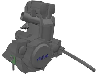 Yamaha wr450 Engine 3D Model