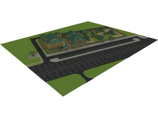 Pilgrimage Complex with Chapel 3D Model