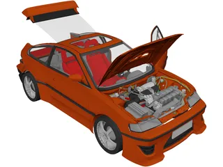 Honda CRX 3D Model