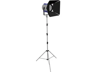 Studio Light with Stand 3D Model