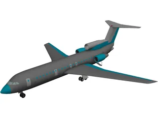 Yakovlev Yak-42D 3D Model