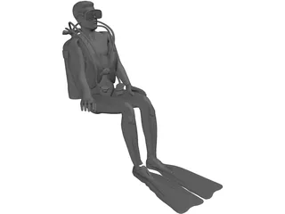 Scuba Diver 3D Model