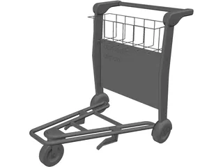 Airport Trolley 3D Model