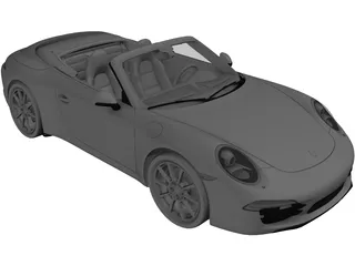 Porsche 911 (991) Carrera S Cabriolet (2012) 3D Model