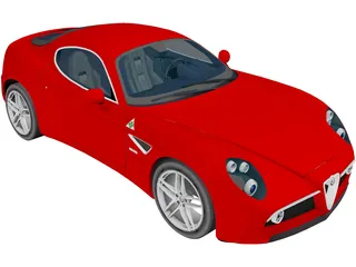 Alfa Romeo 8C Competizione 3D Model