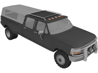 Ford F350 Crew Cab 3D Model