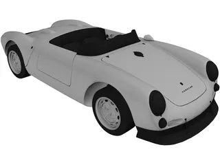 Porsche Spyder 550 (1956) 3D Model