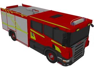 Scania Fire Truck 3D Model