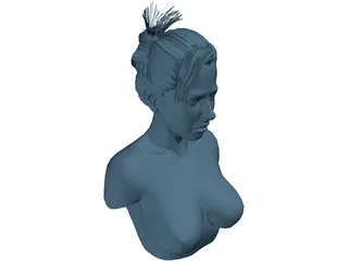 Female Torso Head 3D Model