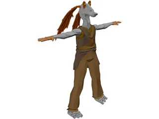 Star Wars Jar Jar Binks 3D Model