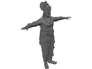 Indian King 3D Model