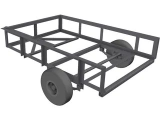 Trailer Utility 4x6 3D Model