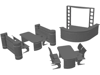 Baranya Rack Cafe 3D Model