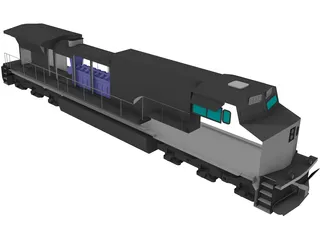 GE Dash 9-CW44 Locomotive 3D Model