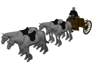 Polish Horse Transport (1939) 3D Model