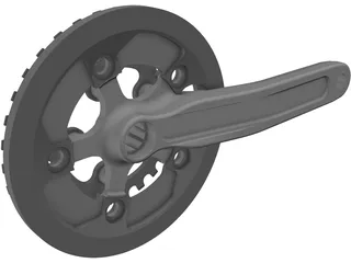 Race Face Turbine Right Crank 3D Model