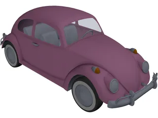 Volkswagen Beetle (1963) 3D Model