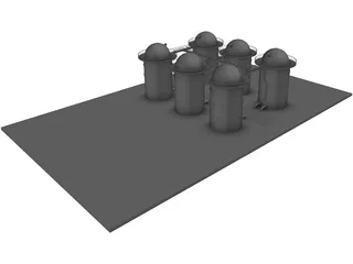 Silos Complex 3D Model