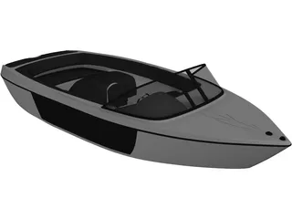 Fast Tender Boat 3D Model