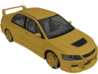 Mitsubishi Lancer Evolution IX MR (2005) 3D Model