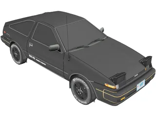 Toyota Corolla GT-S AE86 (1983) 3D Model