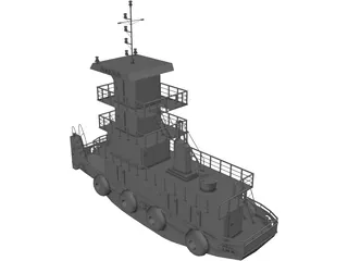 Empurrador Naval Norte 3D Model