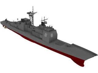 Ticonderoga Class Cruiser 3D Model