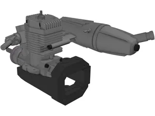 RC OS Engine AX35 3D Model