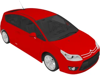 Citroen C4 VTS Coupe (2009) 3D Model