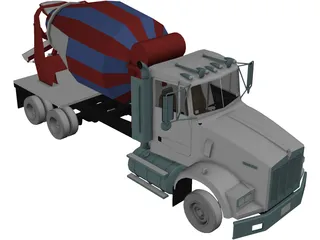 Kenworth T800 Mixer Truck 3D Model