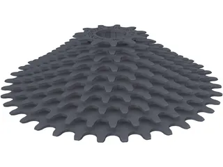 Rear Cassette 10-speed 11-38 3D Model