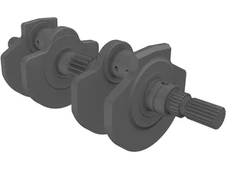 Honda VFR 400 NC30 Crankshaft 3D Model