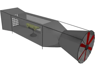 Wind Tunnel 3D Model