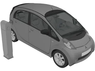 Mitsubishi i-MiEV Electric Vehicle 3D Model
