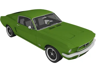 Ford Mustang Bullit (1967) 3D Model