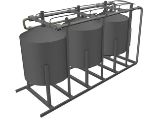 Water Filter Tanks 3D Model