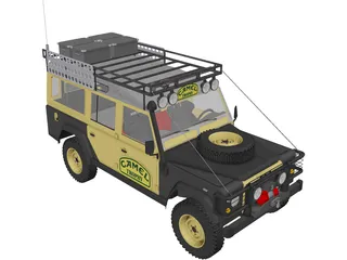 Land Rover Defender 110 Camel Trophy 3D Model