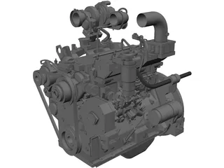 Engine Cummins B3.3TAA 3D Model