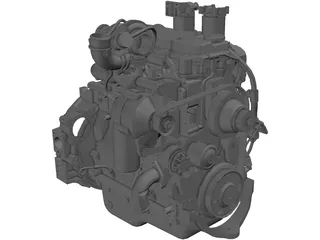 Engine Cummins QSB4.5TAA 3D Model