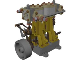 Steam Engine JLS-13-2 3D Model