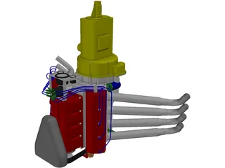 Dragster Engine 3D Model