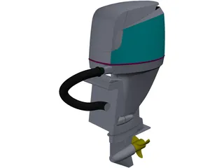 Yamaha Outboard Motor 3D Model