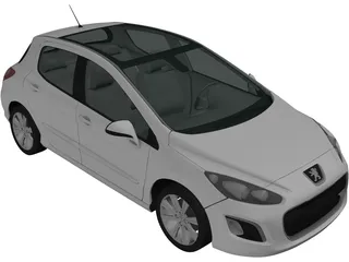 Peugeot 308 (2012) 3D Model