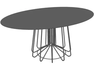 Zanotta Big Wire Elipse Table 3D Model