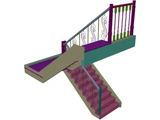 House Stairs 3D Model